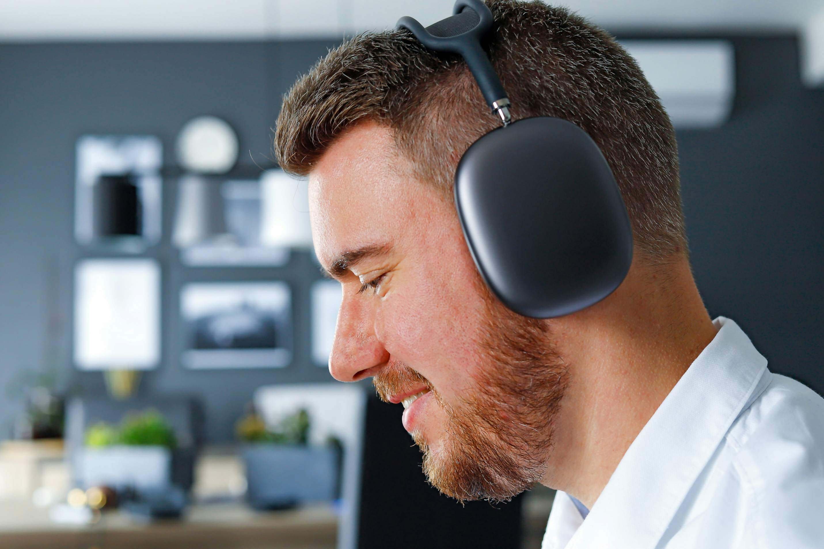 A man wearing a headset