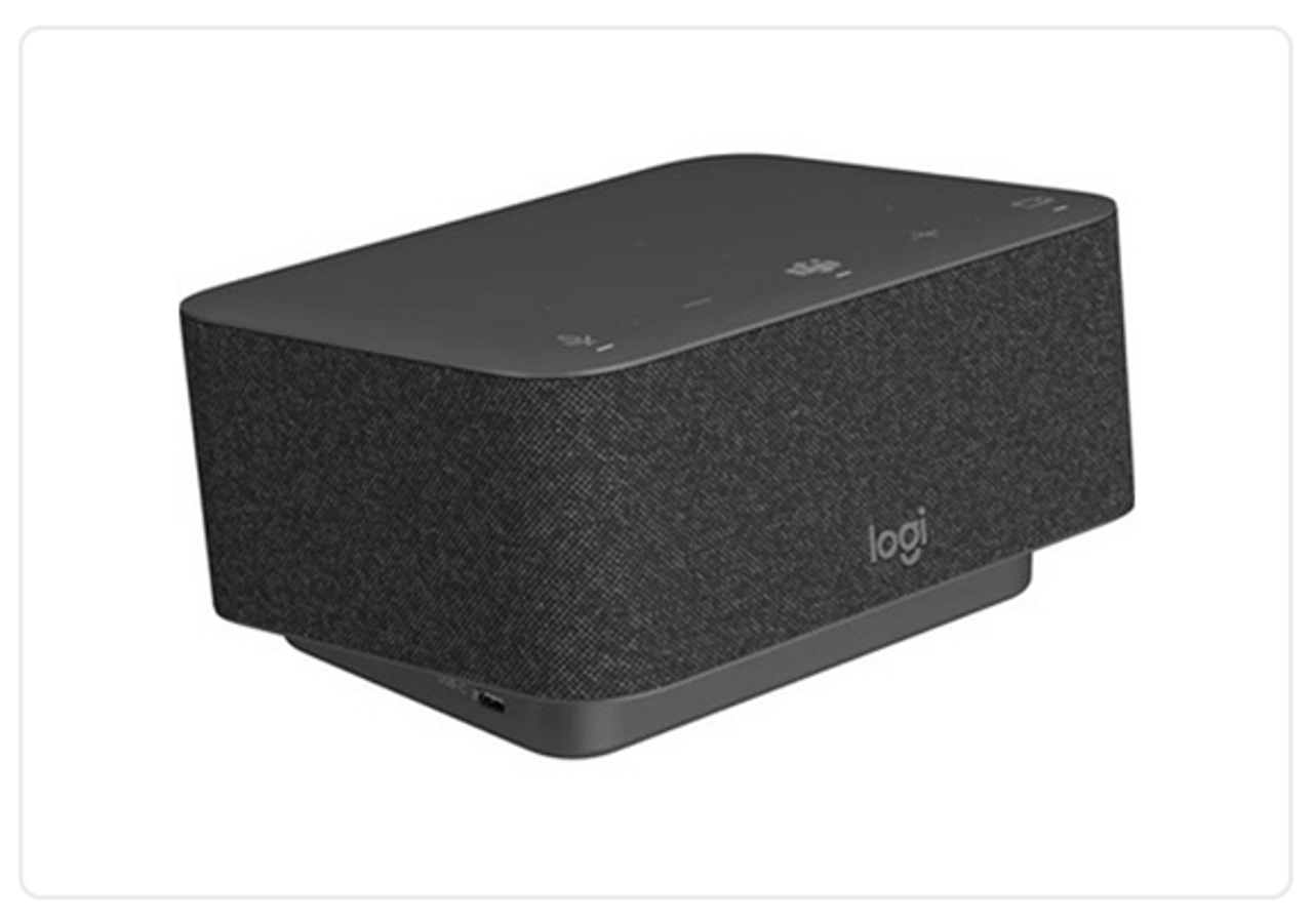 The Logitech Logi Dock in graphite